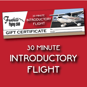 Foothill Flying Club Introductory Flight Certificate $110